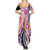 Aloha Vintage Hibiscus Lei Seamless Pattern Summer Maxi Dress - Polynesian Pride