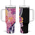 Aloha Vintage Hibiscus Lei Seamless Pattern Tumbler With Handle - Polynesian Pride