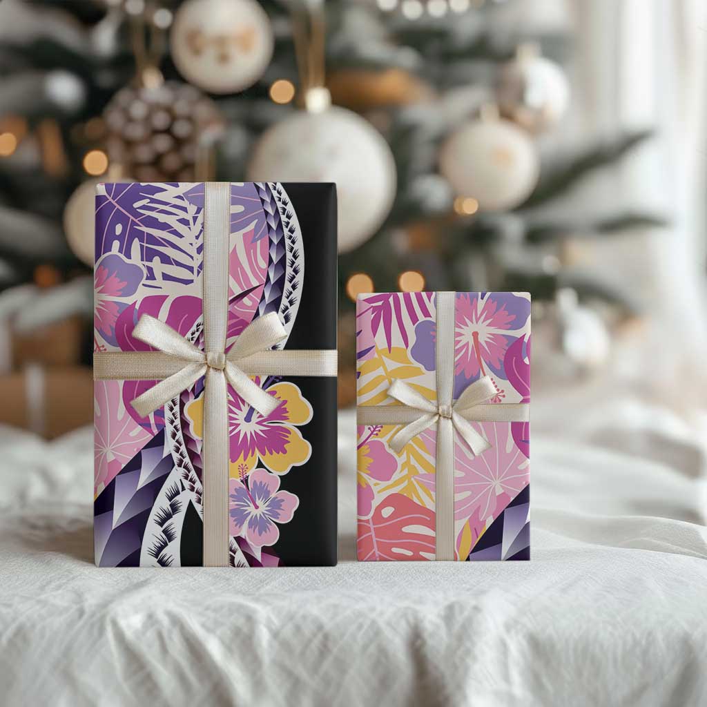 Aloha Vintage Hibiscus Lei Seamless Pattern Wrapping Paper - Polynesian Pride