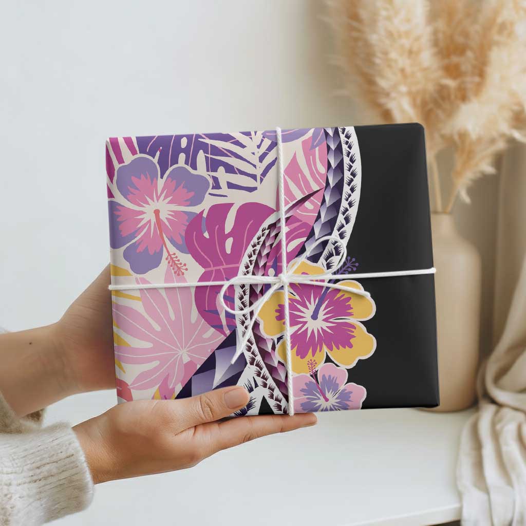 Aloha Vintage Hibiscus Lei Seamless Pattern Wrapping Paper - Polynesian Pride