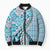 Aloha Vintage Palaka Floral Hawaiian Quilt Bomber Puffer Jacket Uliuli Motif - Polynesian Pride