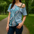 Aloha Vintage Palaka Floral Hawaiian Quilt Cross Shoulder Shirt Uliuli Motif - Polynesian Pride
