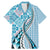 Aloha Vintage Palaka Floral Hawaiian Quilt Family Matching Mermaid Dress and Hawaiian Shirt Uliuli Motif - Polynesian Pride