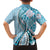 Aloha Vintage Palaka Floral Hawaiian Quilt Family Matching Off The Shoulder Long Sleeve Dress and Hawaiian Shirt Uliuli Motif - Polynesian Pride