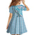 Aloha Vintage Palaka Floral Hawaiian Quilt Kid Short Sleeve Dress Uliuli Motif - Polynesian Pride