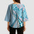 Aloha Vintage Palaka Floral Hawaiian Quilt Kimono Sleeve Blouse Uliuli Motif - Polynesian Pride