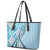 Aloha Vintage Palaka Floral Hawaiian Quilt Leather Tote Bag Uliuli Motif - Polynesian Pride