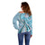 Aloha Vintage Palaka Floral Hawaiian Quilt Off Shoulder Sweater Uliuli Motif - Polynesian Pride