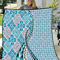 Aloha Vintage Palaka Floral Hawaiian Quilt Quilt Uliuli Motif - Polynesian Pride