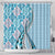 Aloha Vintage Palaka Floral Hawaiian Quilt Shower Curtain Uliuli Motif - Polynesian Pride