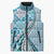 Aloha Vintage Palaka Floral Hawaiian Quilt Sleeveless Puffer Jacket Uliuli Motif - Polynesian Pride