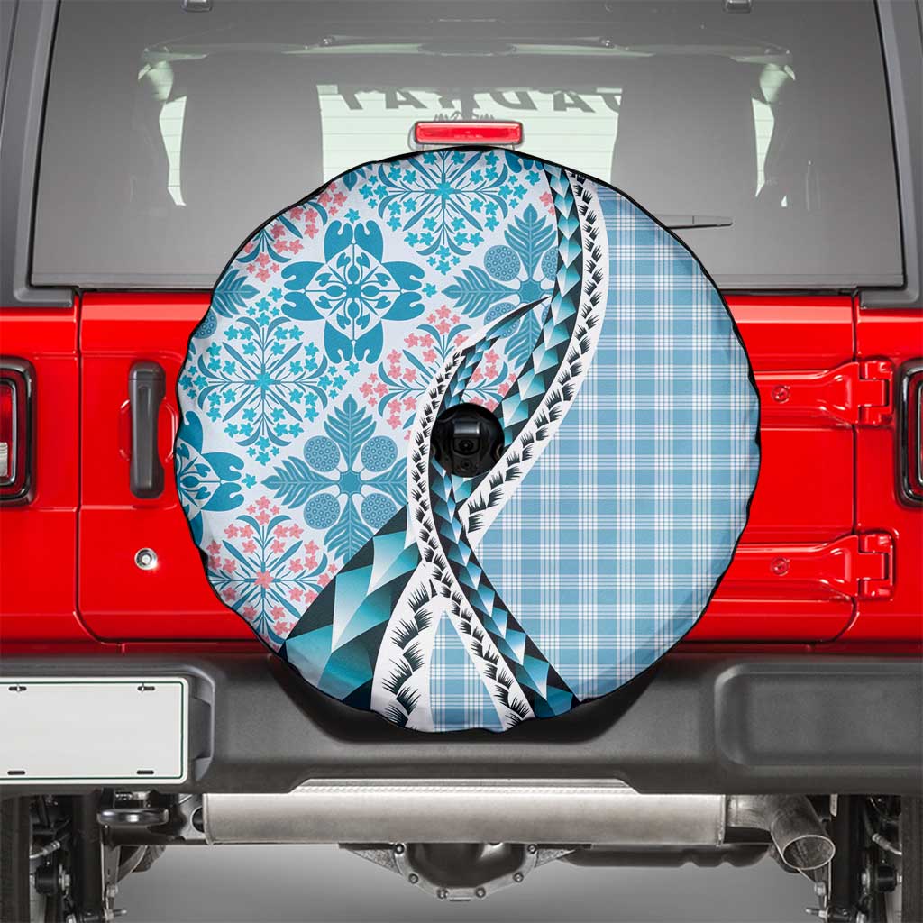 Aloha Vintage Palaka Floral Hawaiian Quilt Spare Tire Cover Uliuli Motif - Polynesian Pride