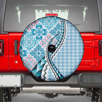 Aloha Vintage Palaka Floral Hawaiian Quilt Spare Tire Cover Uliuli Motif - Polynesian Pride