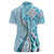 Aloha Vintage Palaka Floral Hawaiian Quilt Women Polo Shirt Uliuli Motif - Polynesian Pride