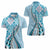 Aloha Vintage Palaka Floral Hawaiian Quilt Women Polo Shirt Uliuli Motif - Polynesian Pride