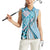Aloha Vintage Palaka Floral Hawaiian Quilt Women Sleeveless Polo Shirt Uliuli Motif - Polynesian Pride