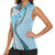 Aloha Vintage Palaka Floral Hawaiian Quilt Women Sleeveless Polo Shirt Uliuli Motif - Polynesian Pride