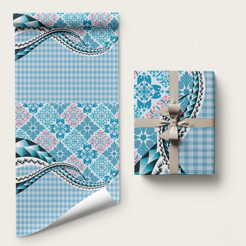 Aloha Vintage Palaka Floral Hawaiian Quilt Wrapping Paper Uliuli Motif - Polynesian Pride