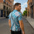 Aloha Vintage Palaka Floral Hawaiian Quilt Zipper Polo Shirt Uliuli Motif - Polynesian Pride