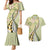Aloha Vintage Palaka Floral Hawaiian Quilt Couples Matching Mermaid Dress and Hawaiian Shirt Omaomao Motif - Polynesian Pride