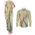 Aloha Vintage Palaka Floral Hawaiian Quilt Couples Matching Tank Maxi Dress and Long Sleeve Button Shirt Omaomao Motif - Polynesian Pride