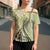 Aloha Vintage Palaka Floral Hawaiian Quilt Cross Shoulder Shirt Omaomao Motif - Polynesian Pride