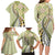 Aloha Vintage Palaka Floral Hawaiian Quilt Family Matching Long Sleeve Bodycon Dress and Hawaiian Shirt Omaomao Motif - Polynesian Pride