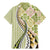 Aloha Vintage Palaka Floral Hawaiian Quilt Family Matching Mermaid Dress and Hawaiian Shirt Omaomao Motif - Polynesian Pride