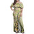 Aloha Vintage Palaka Floral Hawaiian Quilt Family Matching Off Shoulder Maxi Dress and Hawaiian Shirt Omaomao Motif - Polynesian Pride