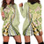 Aloha Vintage Palaka Floral Hawaiian Quilt Hoodie Dress Omaomao Motif - Polynesian Pride