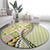 Aloha Vintage Palaka Floral Hawaiian Quilt Round Carpet Omaomao Motif - Polynesian Pride