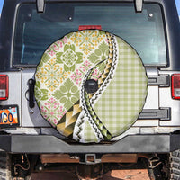Aloha Vintage Palaka Floral Hawaiian Quilt Spare Tire Cover Omaomao Motif - Polynesian Pride