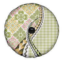 Aloha Vintage Palaka Floral Hawaiian Quilt Spare Tire Cover Omaomao Motif - Polynesian Pride