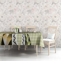 Aloha Vintage Palaka Floral Hawaiian Quilt Tablecloth Omaomao Motif - Polynesian Pride