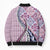 Aloha Vintage Palaka Floral Hawaiian Quilt Bomber Puffer Jacket Akala Motif - Polynesian Pride