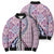 Aloha Vintage Palaka Floral Hawaiian Quilt Bomber Puffer Jacket Akala Motif - Polynesian Pride