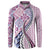Aloha Vintage Palaka Floral Hawaiian Quilt Button Sweatshirt Akala Motif - Polynesian Pride