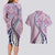 Aloha Vintage Palaka Floral Hawaiian Quilt Couples Matching Long Sleeve Bodycon Dress and Hawaiian Shirt Akala Motif - Polynesian Pride