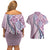 Aloha Vintage Palaka Floral Hawaiian Quilt Couples Matching Off Shoulder Short Dress and Hawaiian Shirt Akala Motif - Polynesian Pride
