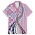 Aloha Vintage Palaka Floral Hawaiian Quilt Family Matching Mermaid Dress and Hawaiian Shirt Akala Motif - Polynesian Pride