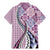 Aloha Vintage Palaka Floral Hawaiian Quilt Family Matching Mermaid Dress and Hawaiian Shirt Akala Motif - Polynesian Pride