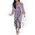 Aloha Vintage Palaka Floral Hawaiian Quilt Family Matching Off The Shoulder Long Sleeve Dress and Hawaiian Shirt Akala Motif - Polynesian Pride