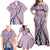 Aloha Vintage Palaka Floral Hawaiian Quilt Family Matching Off Shoulder Maxi Dress and Hawaiian Shirt Akala Motif - Polynesian Pride