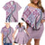 Aloha Vintage Palaka Floral Hawaiian Quilt Family Matching Off Shoulder Short Dress and Hawaiian Shirt Akala Motif - Polynesian Pride