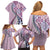 Aloha Vintage Palaka Floral Hawaiian Quilt Family Matching Off Shoulder Short Dress and Hawaiian Shirt Akala Motif - Polynesian Pride
