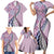 Aloha Vintage Palaka Floral Hawaiian Quilt Family Matching Short Sleeve Bodycon Dress and Hawaiian Shirt Akala Motif - Polynesian Pride