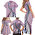Aloha Vintage Palaka Floral Hawaiian Quilt Family Matching Short Sleeve Bodycon Dress and Hawaiian Shirt Akala Motif - Polynesian Pride