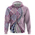 Aloha Vintage Palaka Floral Hawaiian Quilt Hoodie Akala Motif - Polynesian Pride