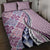 Aloha Vintage Palaka Floral Hawaiian Quilt Quilt Bed Set Akala Motif - Polynesian Pride