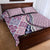Aloha Vintage Palaka Floral Hawaiian Quilt Quilt Bed Set Akala Motif - Polynesian Pride